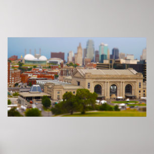 Póster La estación de la unión, centro de Kauffman, cielo