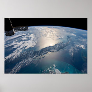 Póster La Estación Espacial Internacional Sobre El Atlánt