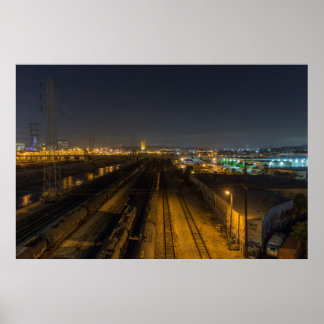 Póster La estación ferroviaria de Los Ángeles