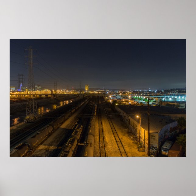 Póster La estación ferroviaria de Los Ángeles (Frente)