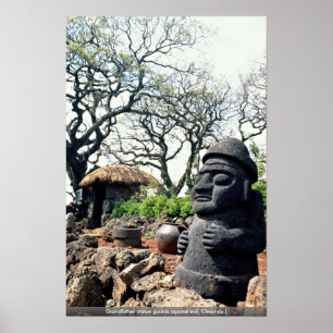 Póster La estatua de abuelo guarda contra mal, Cheju-hace