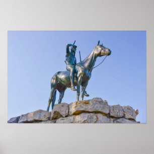 Póster La estatua de The Scout vista frontal, Kansas City