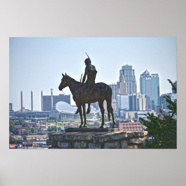Póster La estatua del Scout, Kansas City (Frente)
