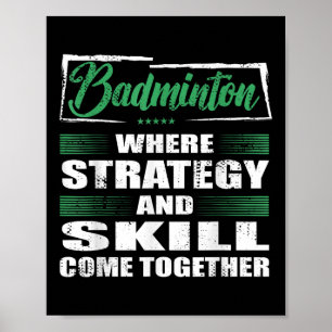 Póster La Estrategia Deportiva De Badminton Y Las Habilid