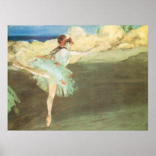 Póster La estrella del ballet en punta de Edgar Degas