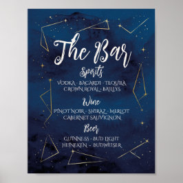 Póster La estrella del Boda de barras firma Constellation