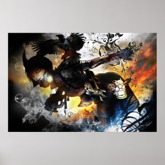 Póster La etiqueta a lo largo del Poster