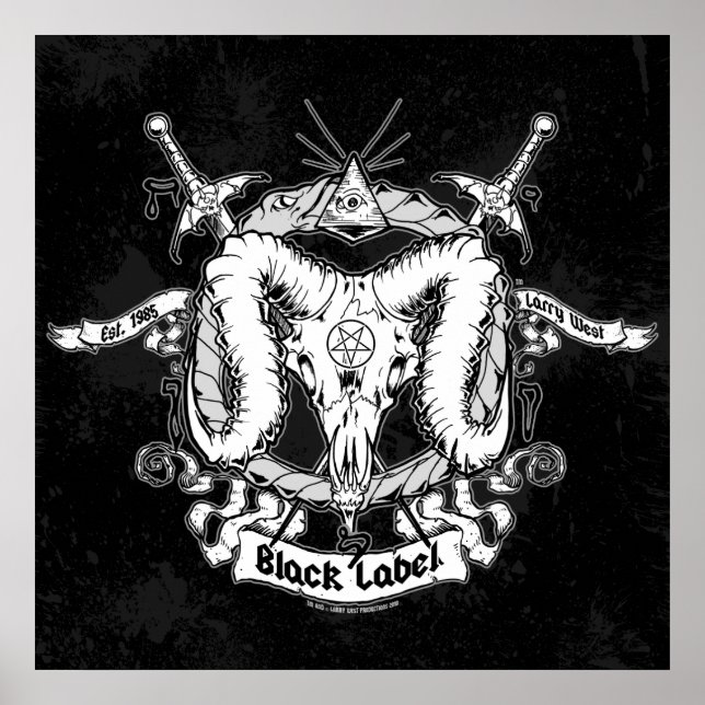 Póster La etiqueta negra de Larry West (Frente)