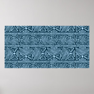 Póster La etnia tribal vintage no tiene fisuras 