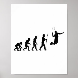 Póster La Evolución De Un Jugador De Badminton - Divertid