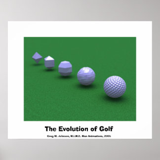 Póster La evolución del golf