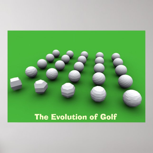 Póster La evolución del golf (Frente)