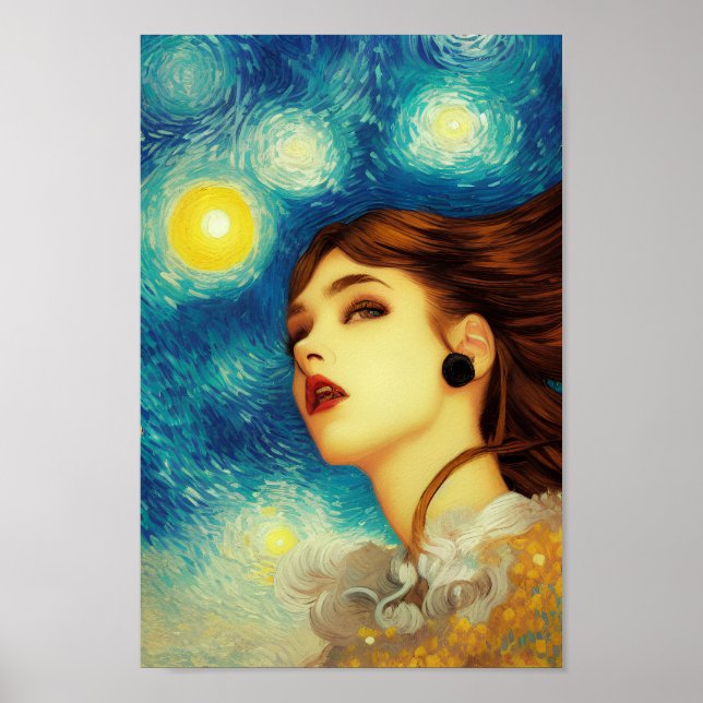 Póster La exótica belleza del estilo nocturno Starry de V (Frente)