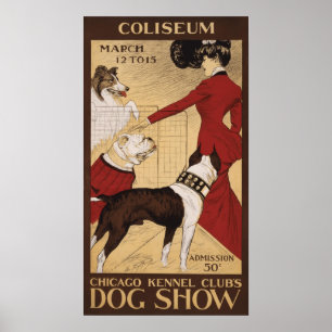 Póster La exposición canina 1902 del club de la perrera