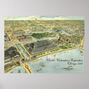 Póster La exposición colombina del mundo, Chicago, 1893