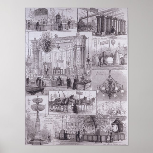 Póster La Exposición Eléctrica Internacional (Frente)