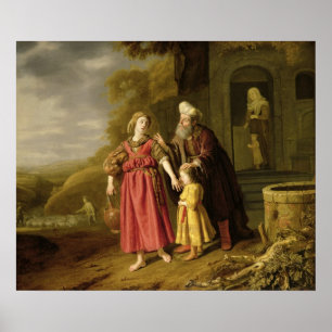 Póster La expulsión de Hagar e Ismael, c.1644