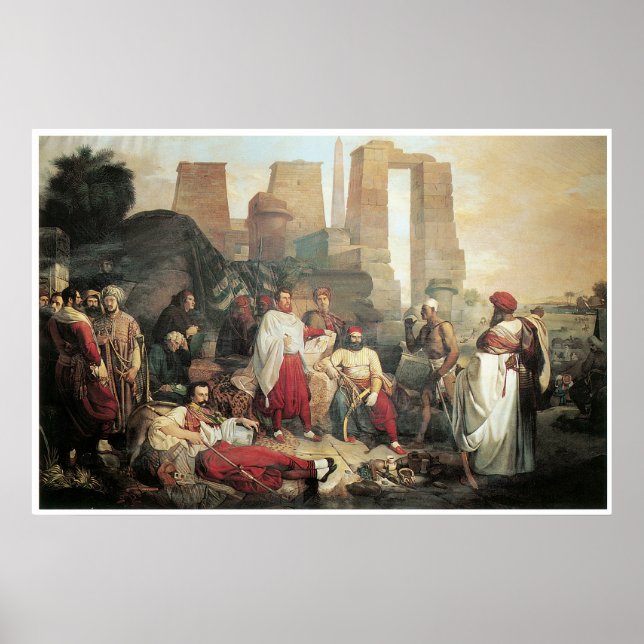 Póster La extinción franco-toscana en las ruinas de Thebe (Frente)
