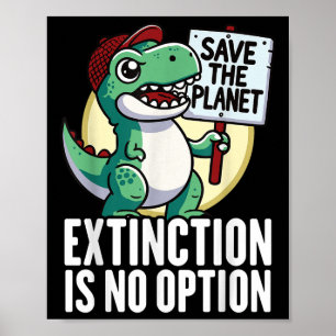 Póster La extinción no es una opción Pro ambiental de din