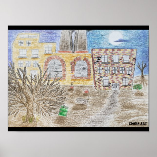 Póster La fábrica rota de maquinaria perdida (Frente)