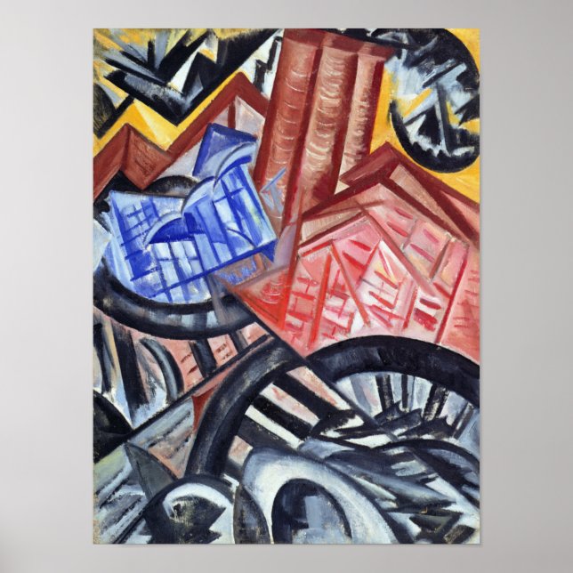 Póster La fábrica y el puente (Frente)