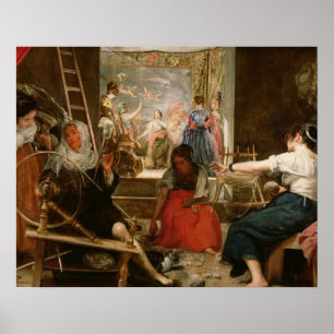 Póster La fábula del Arachne, o los hilanderos, c.1657