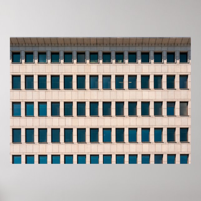 Póster La fachada del edificio moderno de forma rectangul (Frente)