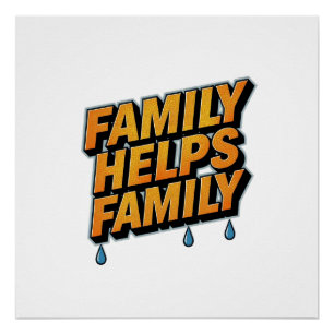Póster La familia ayuda a la familia