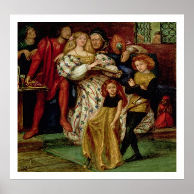 Póster La familia Borgia, 1863 (Frente)