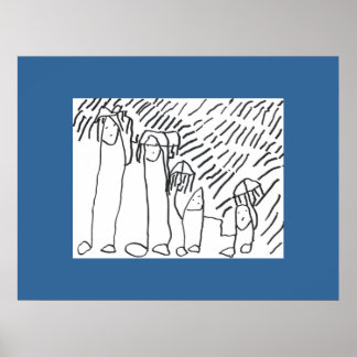 Póster La familia de Isaac en el Poster de la lluvia