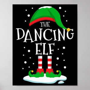 Póster La familia de los Navidades Elf bailando coincidie