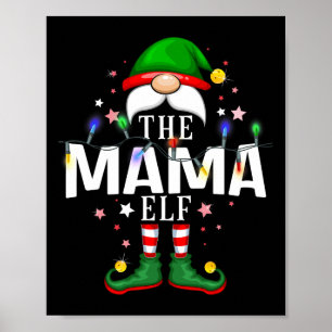 Póster La familia de los Navidades Mama Elf Fiesta Pajama
