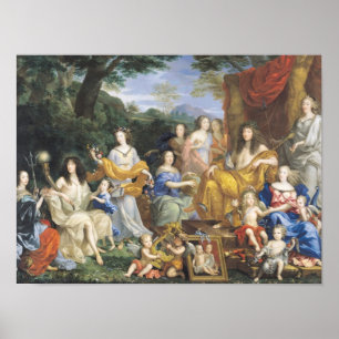 Póster La familia de Luis XIV 1670 2