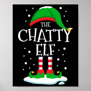 Póster La familia de Navidades de Elf Chatty coincidiendo
