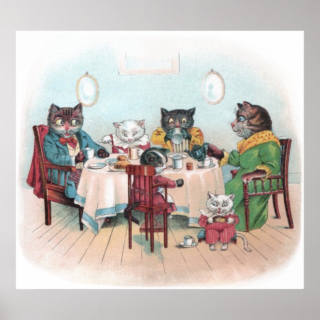 Póster La familia del gato se queda sin desayuno (Frente)