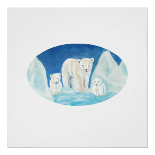 Póster La familia del oso polar y yo
