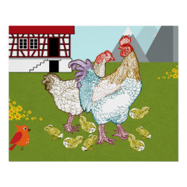 Póster La familia del pollo