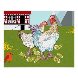 Póster La familia del pollo