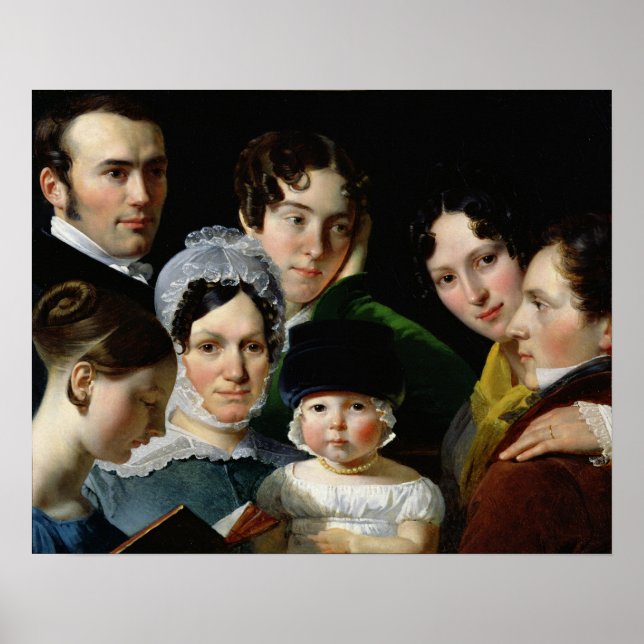 Póster La familia Dubufe en 1820 (Frente)