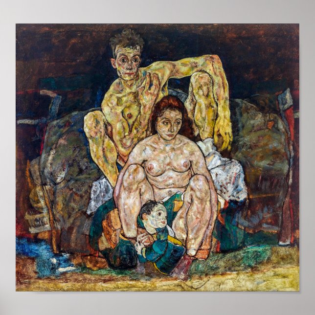 Póster La familia | Egon Schiele | (Frente)