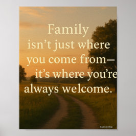 Póster La familia es hogar