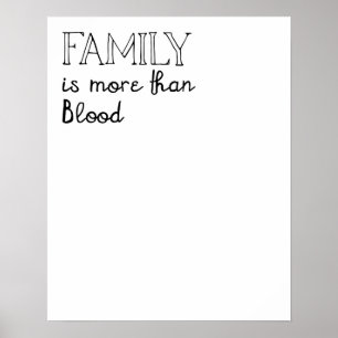 Póster La familia es más que Poster de sangre