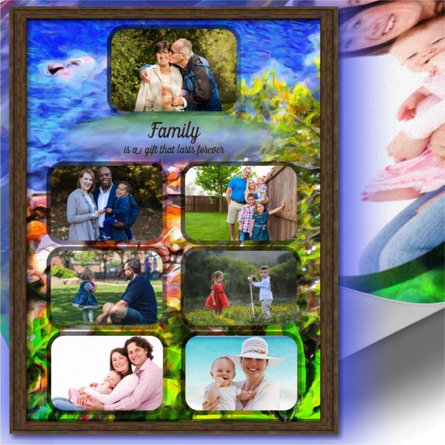 Póster La familia es un Collage de fotos de regalo 0819 A (Subido por el creador)
