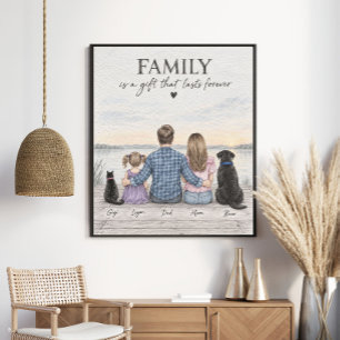 Póster La familia es un regalo que dura para siempre Pe