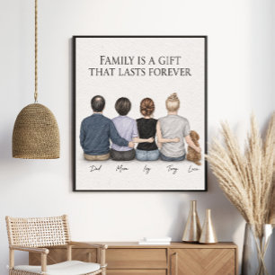 Póster La familia es un regalo que dura para siempre Pe