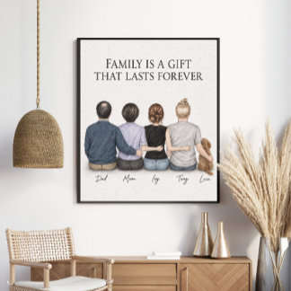 Póster La familia es un regalo que dura para siempre | Pe