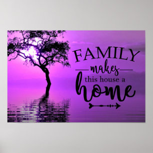 Póster La Familia Hace De Esta Casa Una Casa