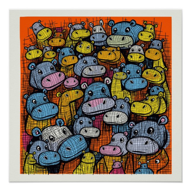 Póster La familia Hippo (Anverso)