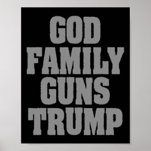 Póster La familia patriótica Trump arma a Trump