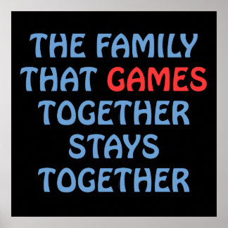 Póster La familia que juega juntos